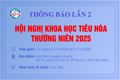 Thông báo lần 2: Hội nghị Khoa Học Tiêu Hóa thường niên 2025 (31/10/2025 - 01/11/2025)